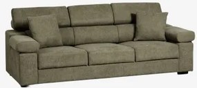 Sofa Trzyosobowa Tapicerowana Aramis Tkaniny Verde Army - Sklum
