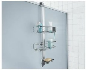 Simplehuman Regulowany uchwyt na drzwi prysznicowe z półkami