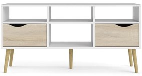 Biała szafka pod TV Tvilum Oslo, 117 x 57 cm