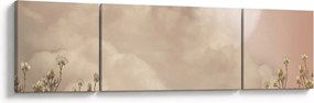 Obraz - Różowa pełnia księżyca (170x50 cm)