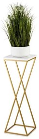 Stojak na kwiaty LOFT 70x24 cm złoto-biały