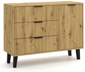 Nowoczesna komoda dąb artisan - Henex 6X