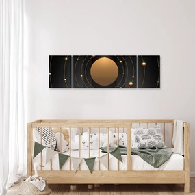 Obraz - Złote kółka (170x50 cm)