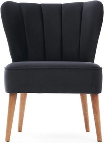 Fotel nowoczesny – 65x65x80 cm – antracyt – drewno bukowe