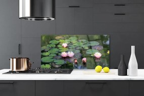 Panel Szklany Subtelna Lilia na Wodzie