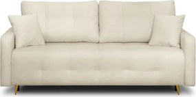Sofa z Funkcją Spania SEUL Rozkładana Dwuosobowa Beżowa Boucle Nowoczesna