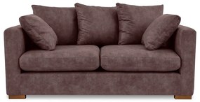 Ciemnobrązowa sofa z imitacji skóry 175 cm Hamburg – Scandic