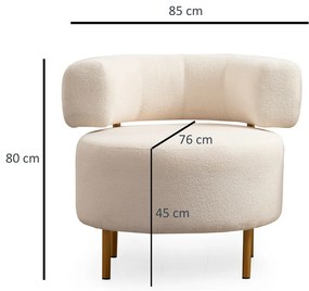 Fotel River Round White