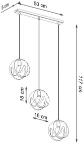 Czarna stalowa lampa wisząca nad stół w stylu loft - A190-Hoxa