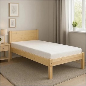 Łóżko 90x200 drewniane Classic tył równy, sosnowe