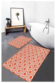 Pomarańczowe aksamitne dywaniki łazienkowe zestaw 2 szt. 60x100 cm – Mila Home