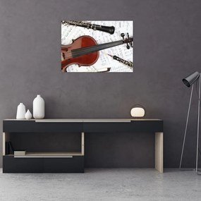 Obraz na szkle - Instrumenty muzyczne (70x50 cm)