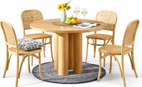 Okrągły rustykalny stół z 4 krzesłami T9-Z46