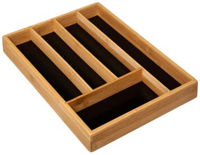 Organizer na sztućce, 5 przegródek, wkład bambusowy