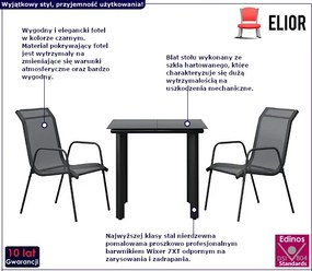 Czarny ogrodowy zestaw z siateczkowej tkaniny F6-G63