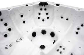 JACUZZI OGRODOWE PREMIUM WANNA  SPA 5-OSOBOWA WHITE OBUDOWA BROWN 195x195 CM