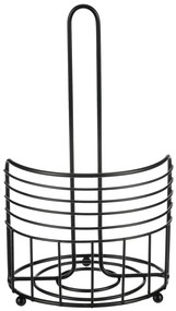 Autronic Metalowy stojak na ręczniki papieroweokrągły, czarny