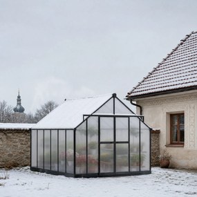 Szklarnia 245 x 305 x 370 cm, wzmocniona konstrukcja, poliwęglan 6 mm