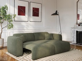 Kanapa 4-osobowa rozkładana z zielonej tkaniny melanżowej POGNI od Maison Céphy