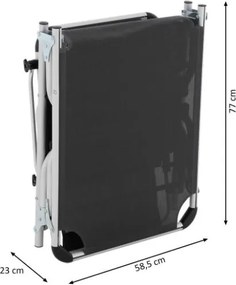 Leżak ogrodowy, składany z daszkem, antracyt 187 cm