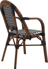 Krzesło kawiarniane styl francuski z podłokietnikami Cafe Paris Arm