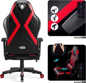 Fotel dla graczy Diablo X-Horn 2.0 Normal Size czarno-czerwony