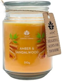 Arome Świeca w szkle 510 g, Amber & Sandalwood