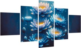Obraz - Lilie wodne pod powierzchnią (125x70 cm)
