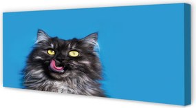Fotoobraz na płótnie Smakosz: Oblizujący się Kot