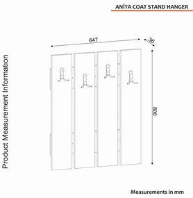 Wieszak ścienny Anita White