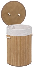 Kosz na pranie BAMBOO, okrągły z pokrywką, 48 l