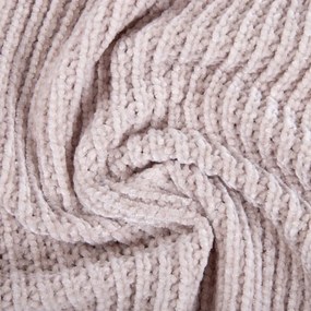 Koc szenilowy CHENILLE taupe 130x170 cm HOMLA