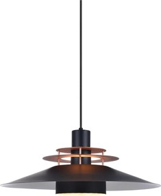 Halo Design 744503 - Lampa wisząca na przewodzie RIVOLI 1xE27/40W/230V Ø 50 cm czarna/miedziana