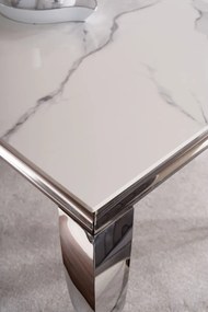 Stół PRINCE CERAMIC 150x90 biały/chrom SIGNAL