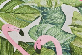 Dywan zewnętrzny Flair Tropical zielono-różowy 80 cm x 165 cm