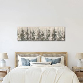 Obraz - Pine forest I., aquarel (170x50 cm)