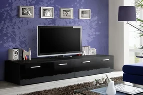 Szafka RTV DUO 200 czarny połysk/czarny mat ASM Meble