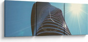 Obraz - Architektura (z zegarem) (90x30 cm)