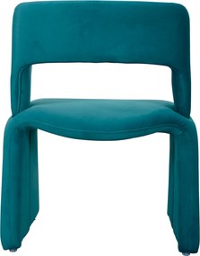 Designerskie krzesło fotelowe z tkaniny aksamitnej Nua N2