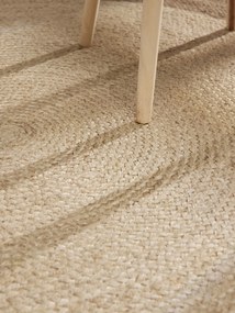 Dywan naturalny jutowy Jutta beżowy 120 cm x 120 cm koło