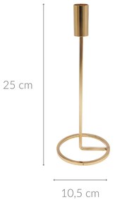Minimalistyczny świecznik na jedną świecę, 25 cm