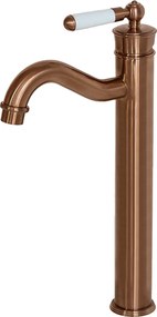 Leeds bateria umywalkowa wysoki retro szczotkowany miedź