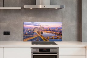 Panel szklany do Kuchni Nocna Panorama Berlina