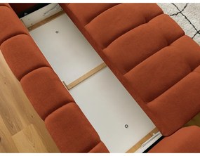 Ceglasta rozkładana/ze schowkiem sofa 251 cm Fuji – Bobochic Paris
