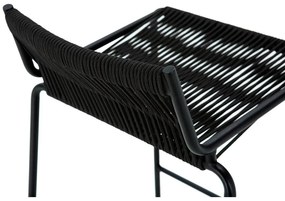 Czarny metalowy hoker (wysokość siedziska 65 cm) Emily – Marckeric