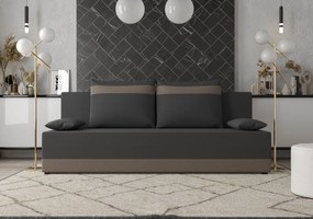 Szaro-brązowa sofa rozkładana z funkcją spania G2-N26