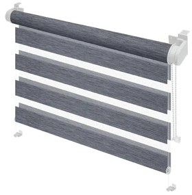 Antracytowa roleta dzień i noc 57x150 cm Zebra Silvalin – Gardinia