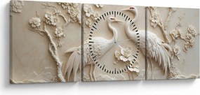 Obraz - Chiński wzór (z zegarem) (90x30 cm)