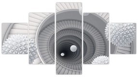 Obraz abstrakcji 3D (125x70 cm)