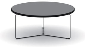 Okrągły stół konferencyjny TENDER, wysokość 27,5 cm, średnica 90 cm, grafit